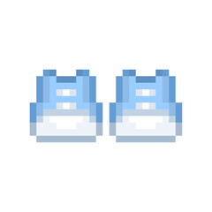 Pixel illustration of a shoes _ blue