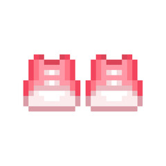 Pixel illustration of a shoes _ red