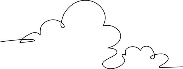 Cloud icon in thin line style