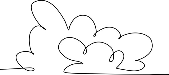 Cloud icon in thin line style