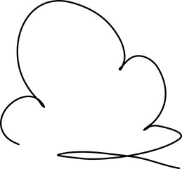 Fototapeta premium Cloud icon in thin line style