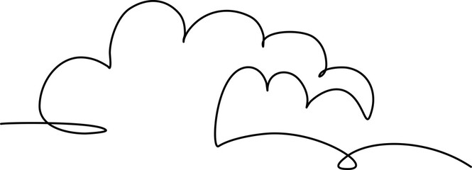 Cloud icon in thin line style