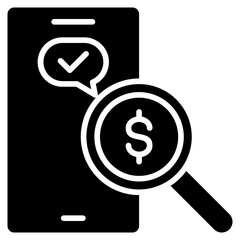 Balance Check Glyph Icon