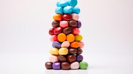 Obraz premium a stack of colorful blocks on a white surface