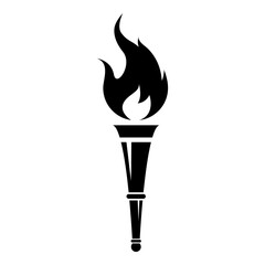 Torch icon isolated on white background