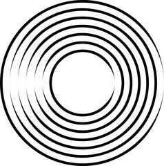 Fototapeta premium Concentric circles. Round line pattern