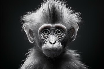 Monochromatic primate. Generative AI