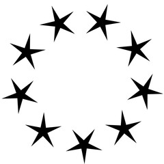 Circle made out of stars. Infographic