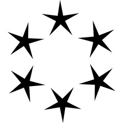 Circle made out of stars. Infographic