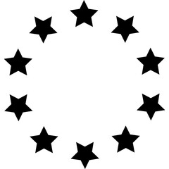 Circle made out of stars. Infographic