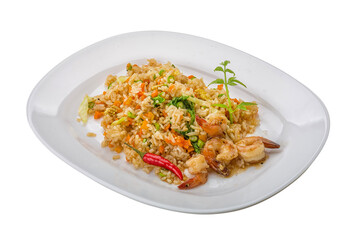 Fried rice with shrimps