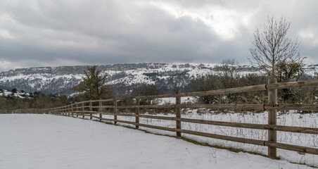 Paisaje del Parque natural de Valderejo en Alava