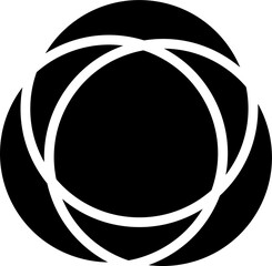 Overlapping circles icon, diagram, maths