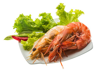 Boiled king prawns