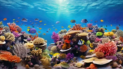 Foto op Plexiglas ocean colorful coral reef © PikePicture