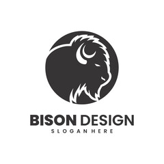 illustration bison vector