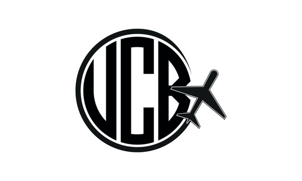 UCB three initial letter circle tour & travel agency logo design vector template. hajj Umrah agency, abstract, wordmark, business, monogram, minimalist, brand, company, flat, tourism agency, tourist