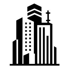 Obraz premium Versatile Building Vector Icon: Modern Architecture Graphics for Real Estate, Construction Projects & Urban Designs