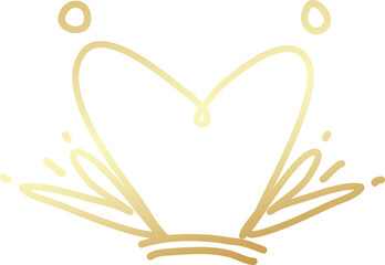 Royal crown of gold king and queen