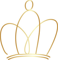 Royal crown of gold king and queen