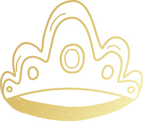 Royal crown of gold king and queen