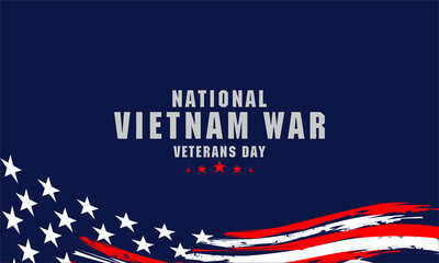 Vietnam War Veterans Day poster. Vector background