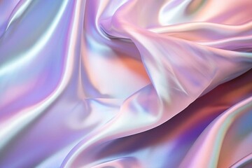 Beautiful, stylish, sleek, iridescent, polished, shiny fabric, artistic, abstract background. Generative AI