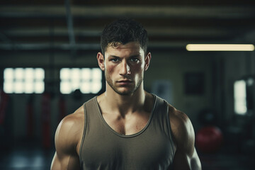 Fototapeta na wymiar Boxing club gym for boxers training athletic conceptual Generative AI image