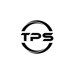 TPS letter logo design with white background in illustrator, cube logo, vector logo, modern alphabet font overlap style. calligraphy designs for logo, Poster, Invitation, etc.