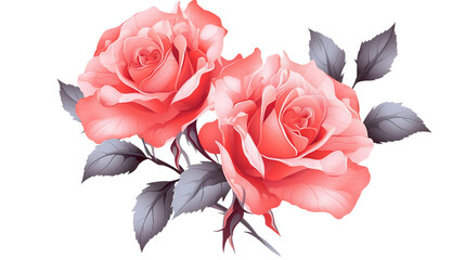 Exquisite Red Rose with Transparent Background – Ideal for Romantic Designs, Wedding Celebrations, and Floral Decorations