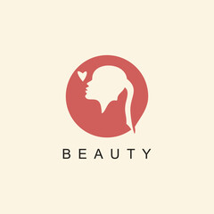 Woman beauty logo design with nature concept