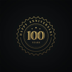 100 years anniversary celebration template, Vector illustration.