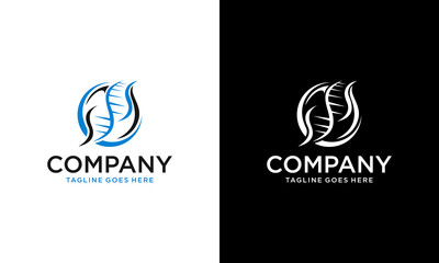 Creative Circle DNA Logo Template Design Vector, Emblem, Science Design Concept,