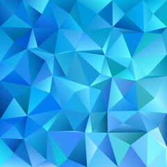 Blue Geometric Abstract Chaotic Triangle Pattern Background Mosaic Vector Graphic Design