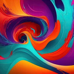 Vibrant Colors flowing in a smooth wave of abstract Background