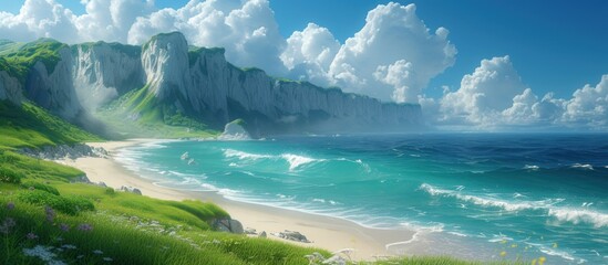 beautiful sunny beach coast