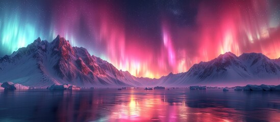 aurora borealis background - obrazy, fototapety, plakaty