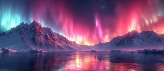 Foto auf Alu-Dibond aurora borealis background © KRIS