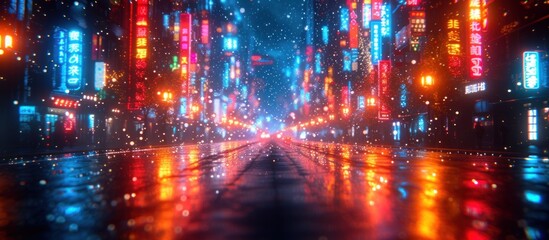 futuristic night city background