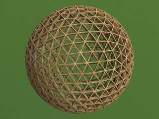Wireframe Shape Frequency Geodesic Sphere 3D print model