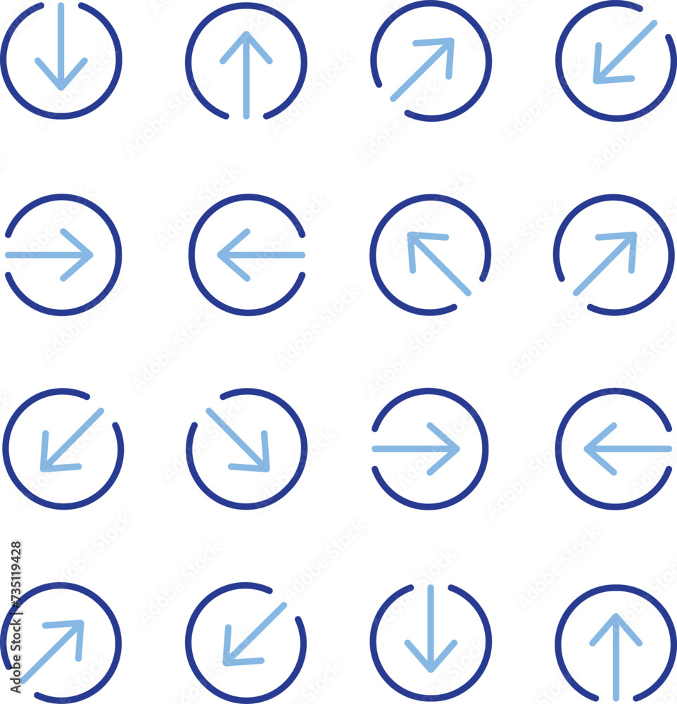 Poster arrow icon set isolated on white background arrow icon. arrow vector collection. arrow. cursor. mode
