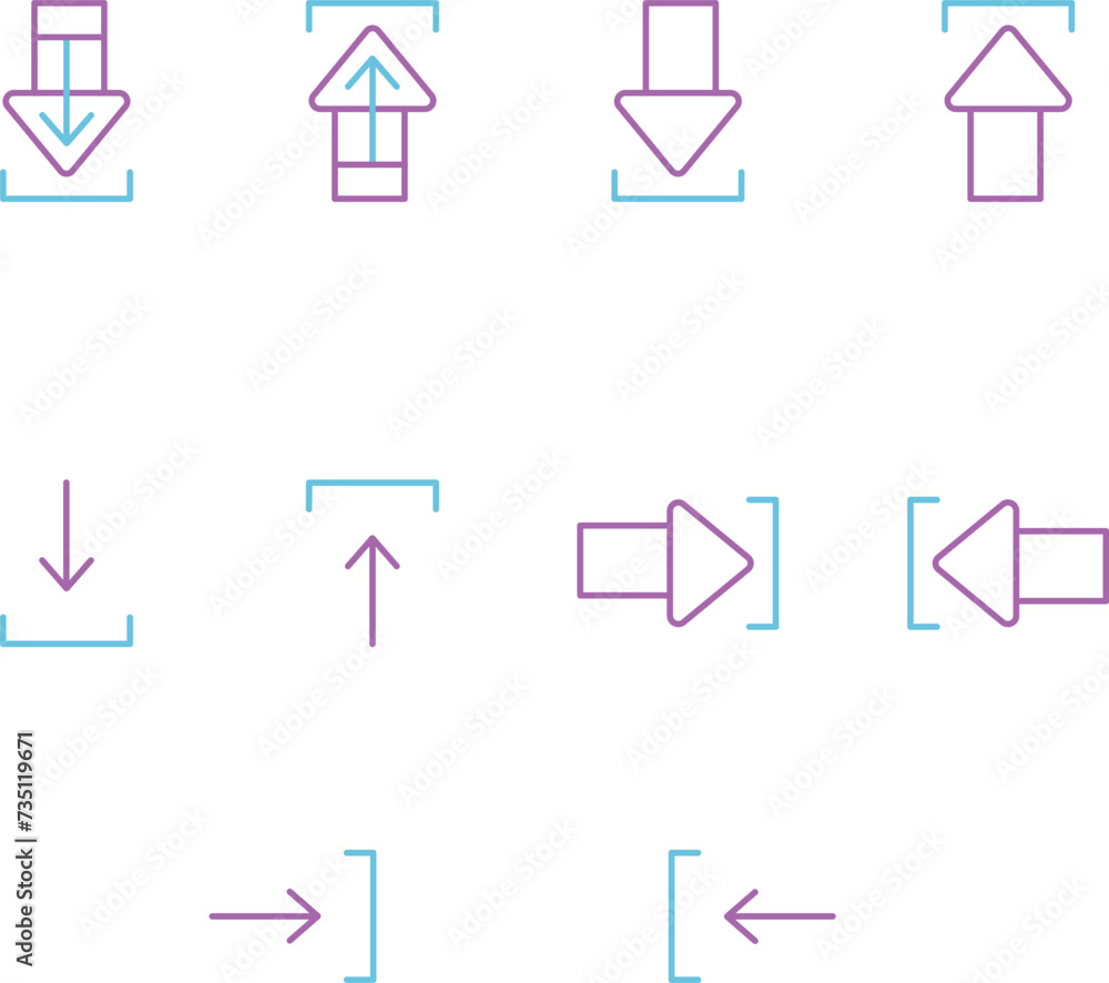 Poster arrow icon set isolated on white background arrow icon. arrow vector collection. arrow. cursor. mode