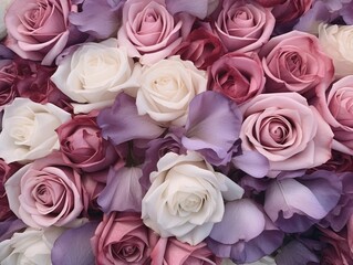 pink and purple rose petals