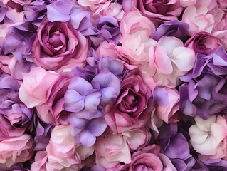 pink and purple rose petals