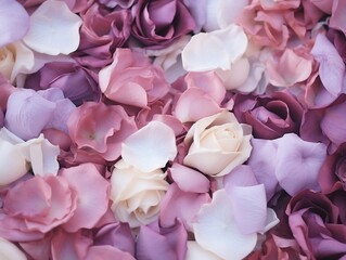 pink and purple rose petals