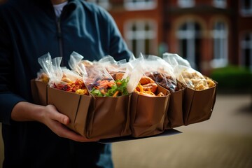 Driver Delivering Online Grocery Order
