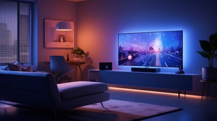Living Room Watching Movie
