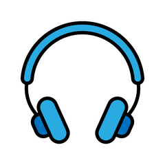 headset earphone vector icon