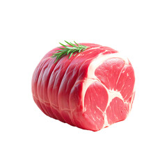 raw meat on white background