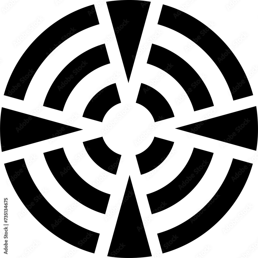 Poster abstract geometric design element. black flat geometrical pattern design. png with transparent backg